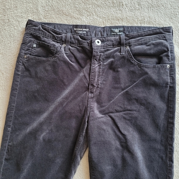Ag Adriano Goldschmied The Stevie Ankle Slim Straight velvet jeans size 31 - Picture 5 of 13
